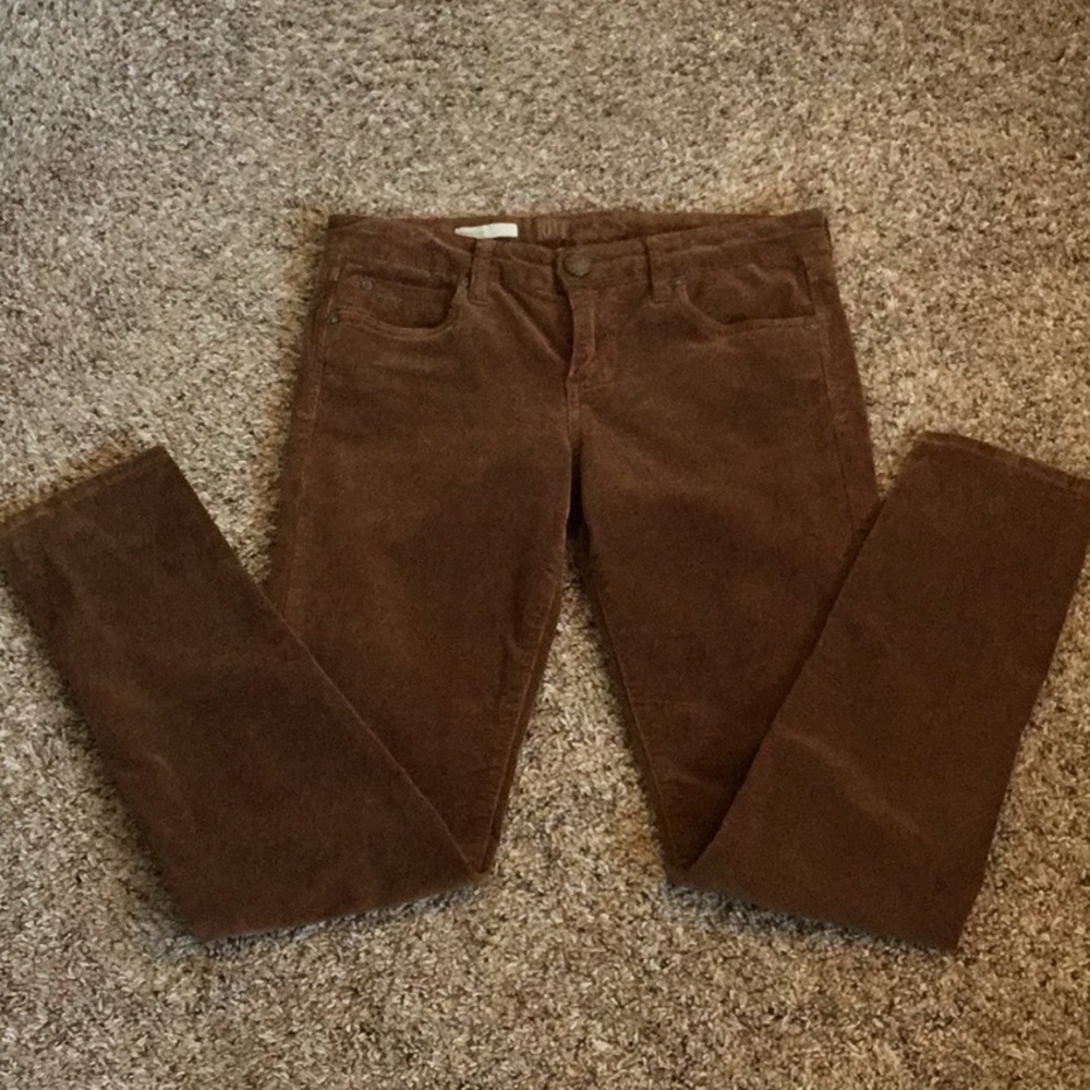 KUT Dianna Skinny Corduroy pants brown size 6